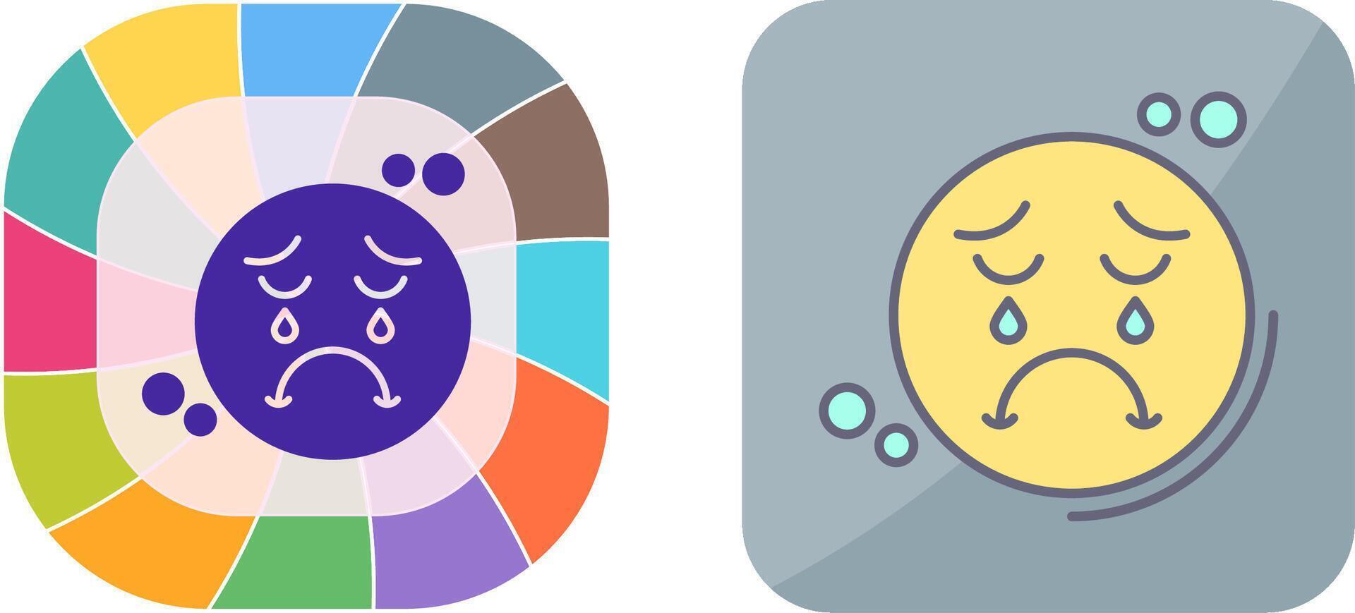Unhappy Icon Design vector