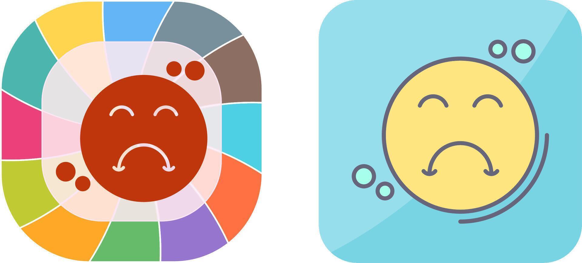 Upset Icon Design vector