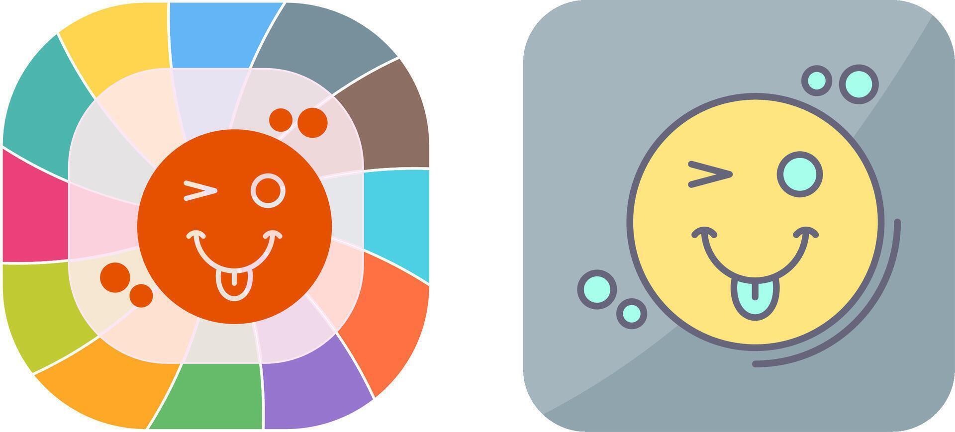 Tongue Out Icon Design vector