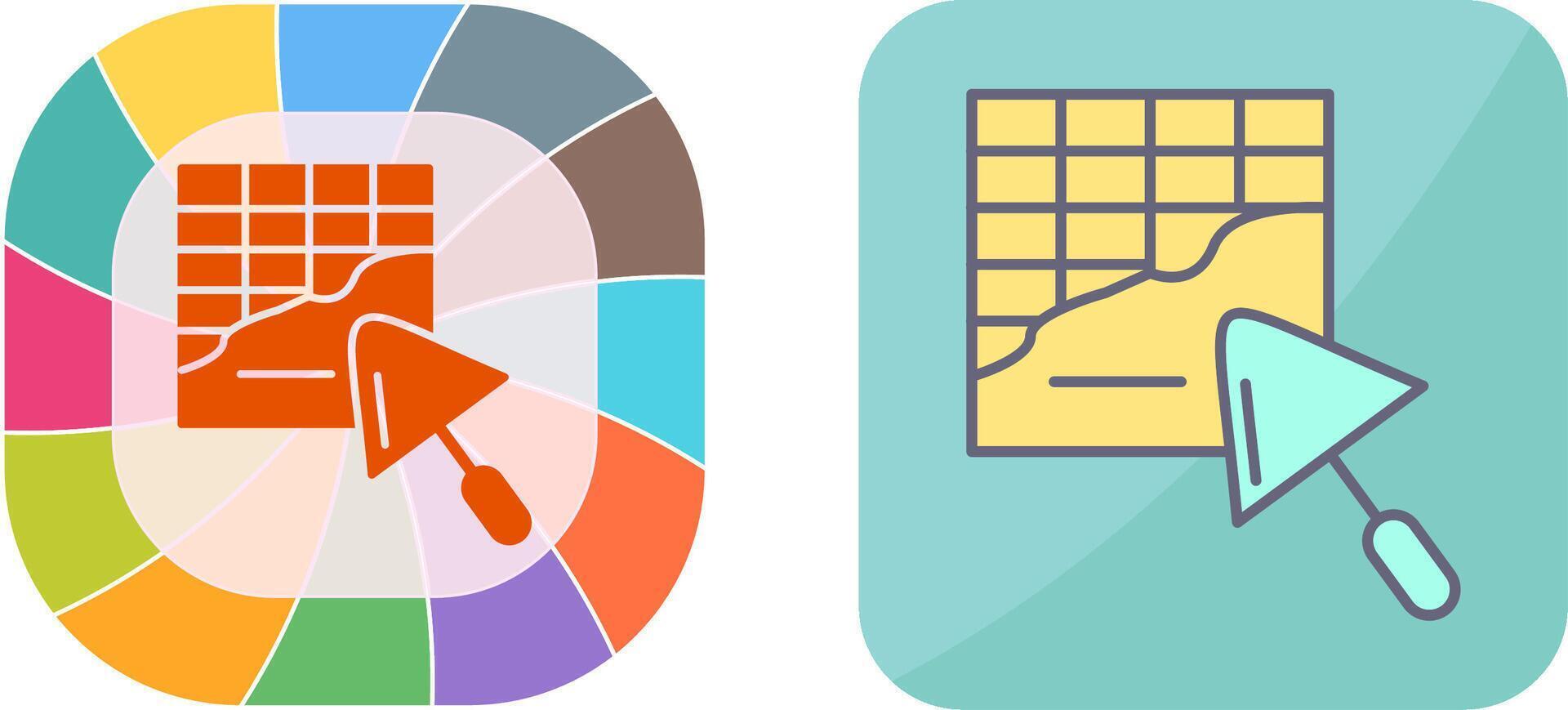 Plastering Icon Design vector