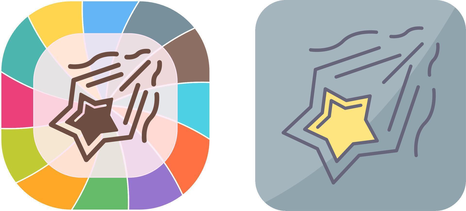 Shooting Star Icon Design vector