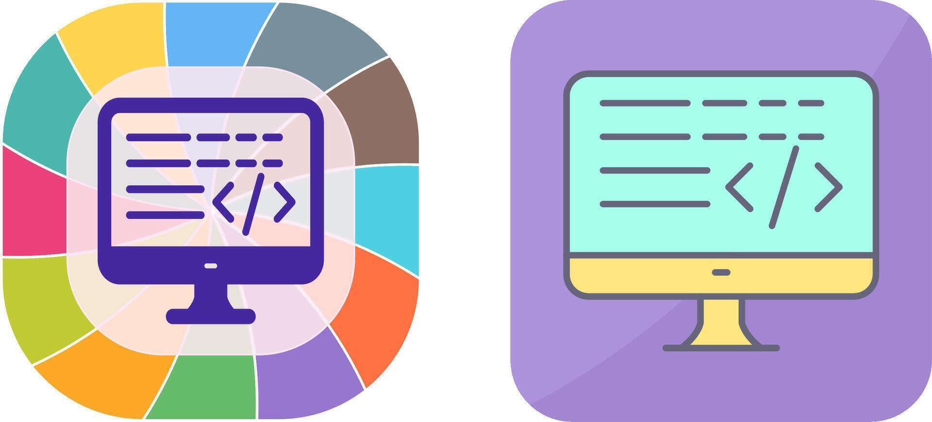 Coding Icon Design vector