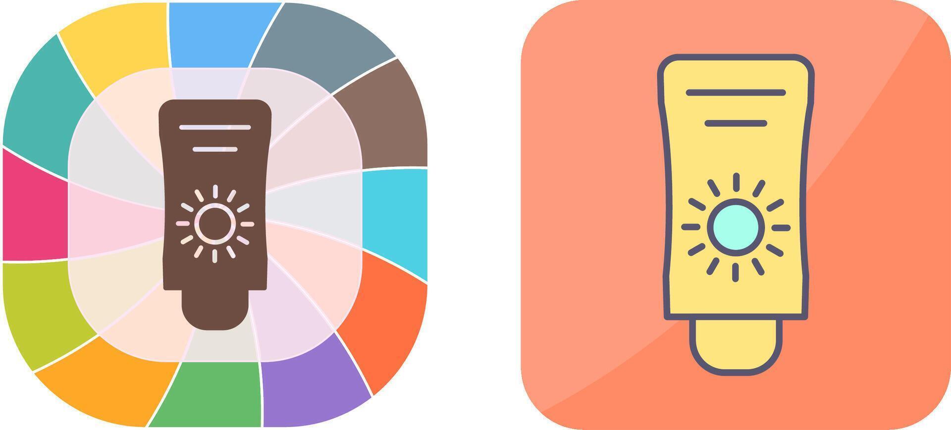 Sun Cream Icon Design vector