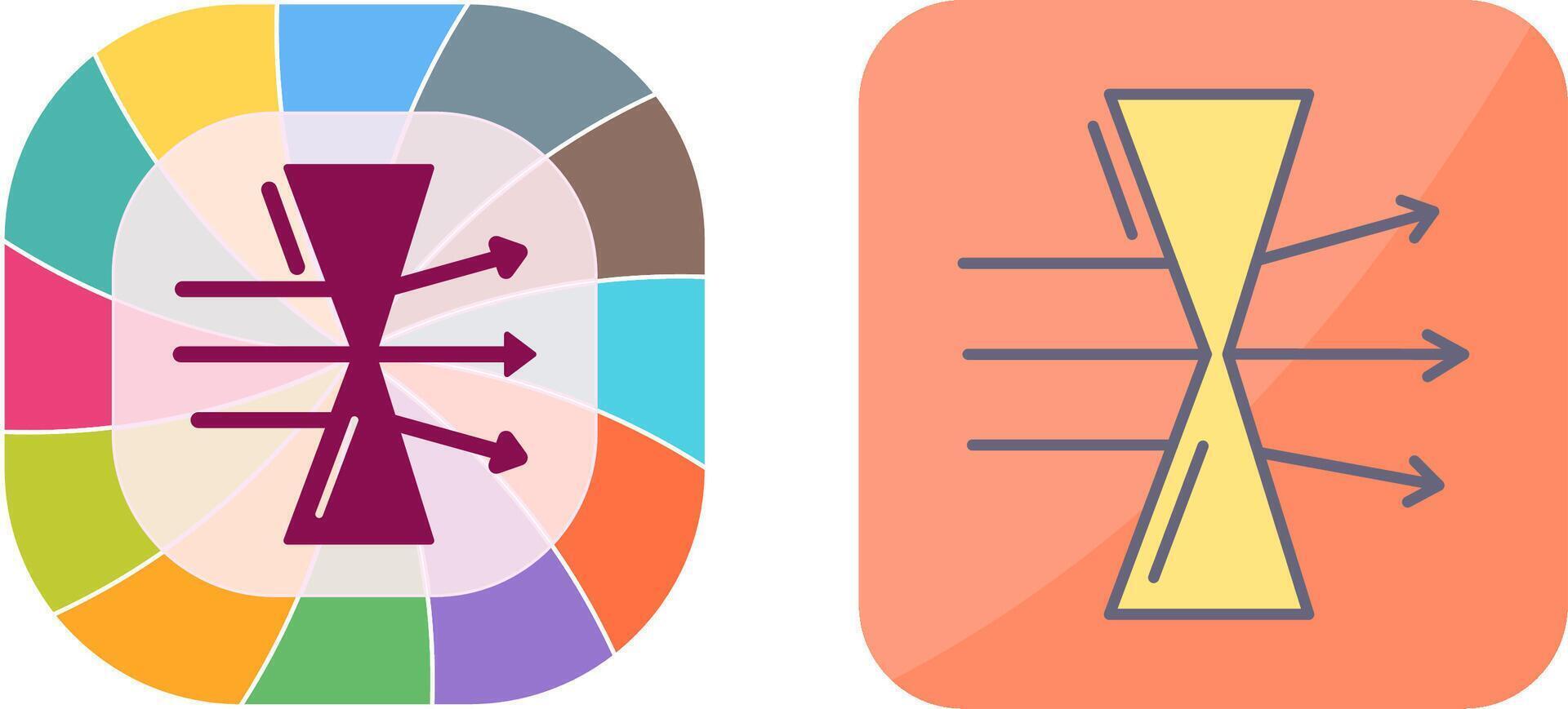 Dispersion Icon Design vector