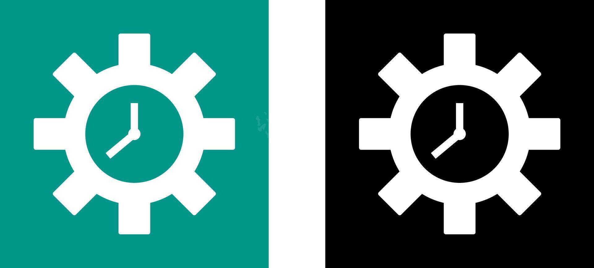 Unique Time Optimization Icon Design vector
