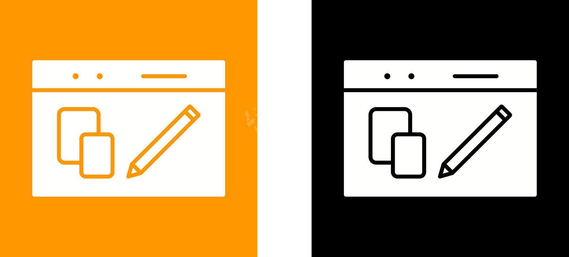 Unique Website Design Icon Design vector