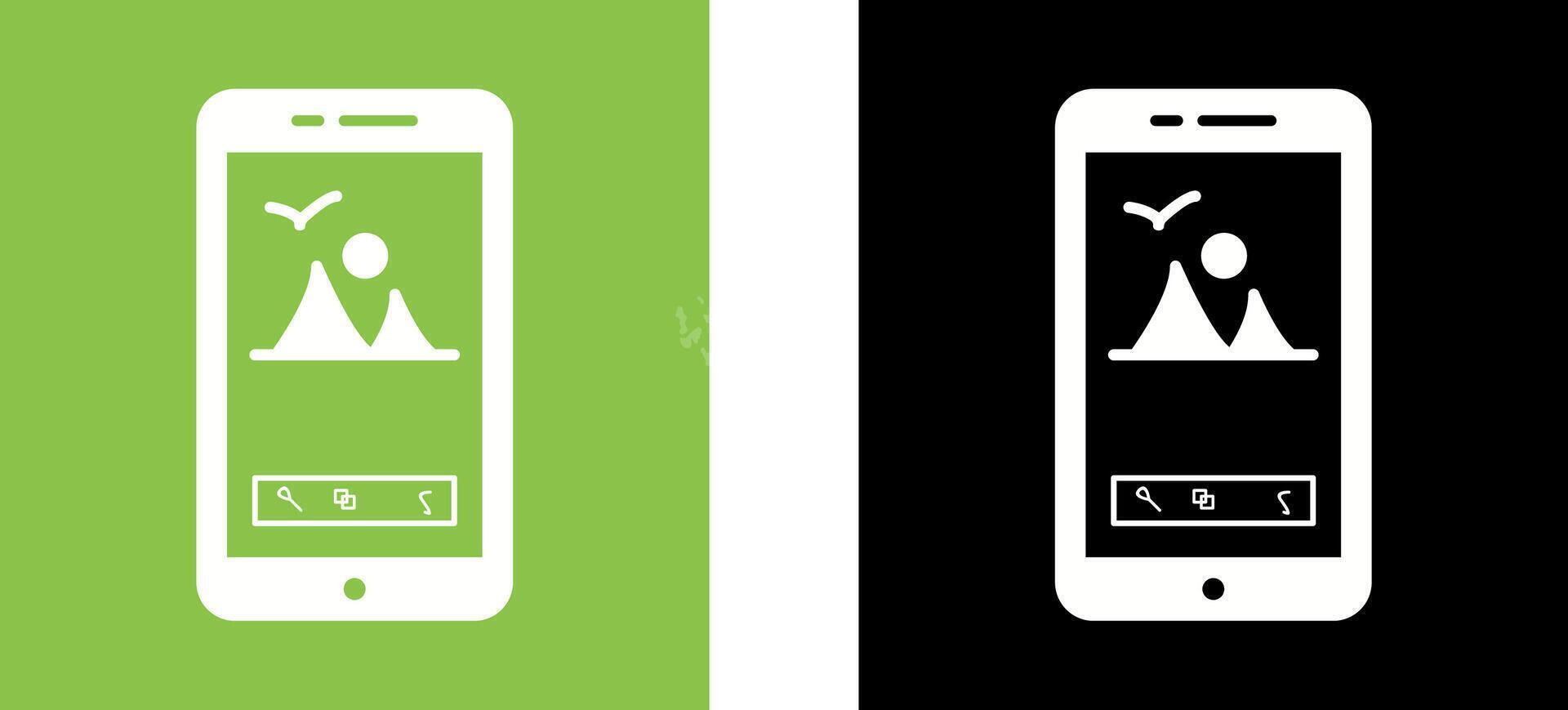 Unique Edit Picture Icon Design vector