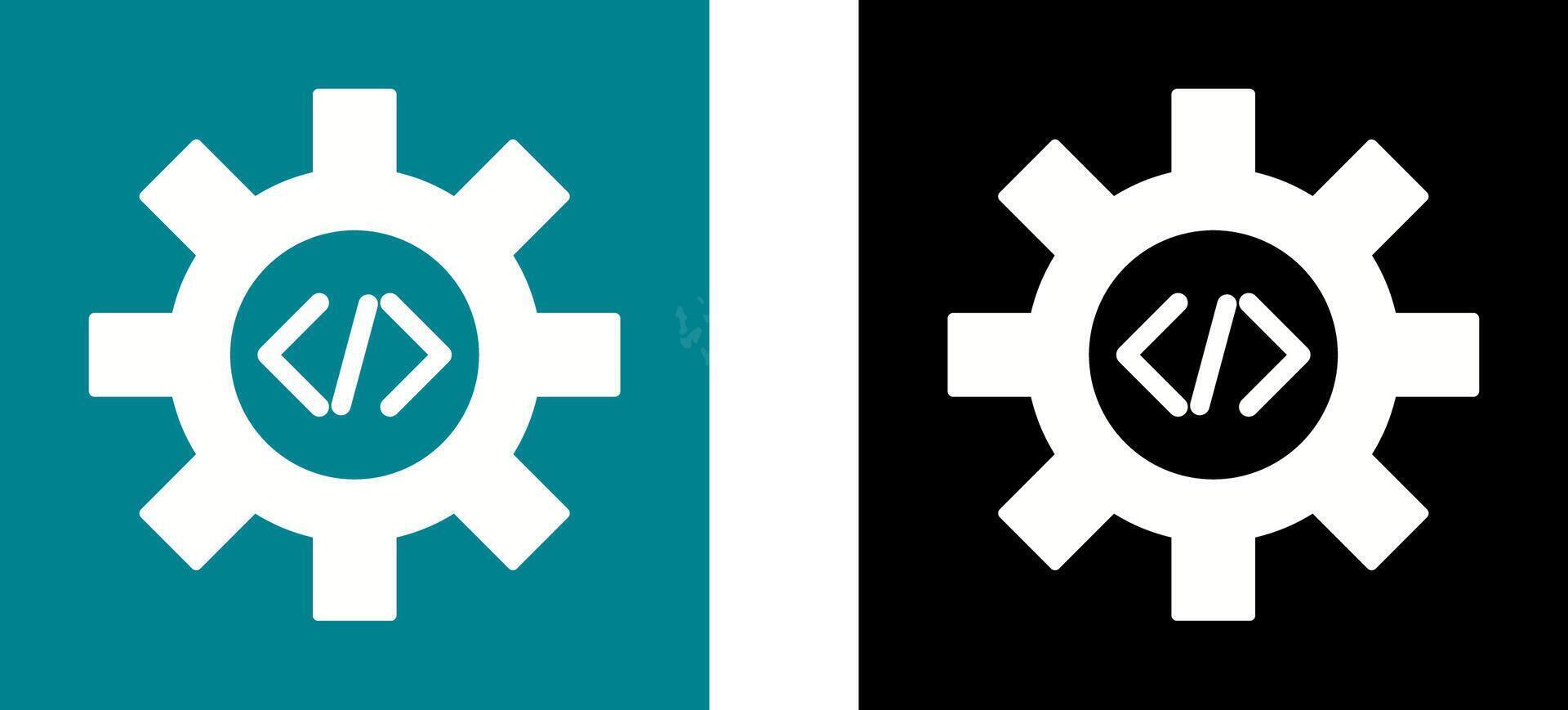 Unique Code Optimization Icon Design vector