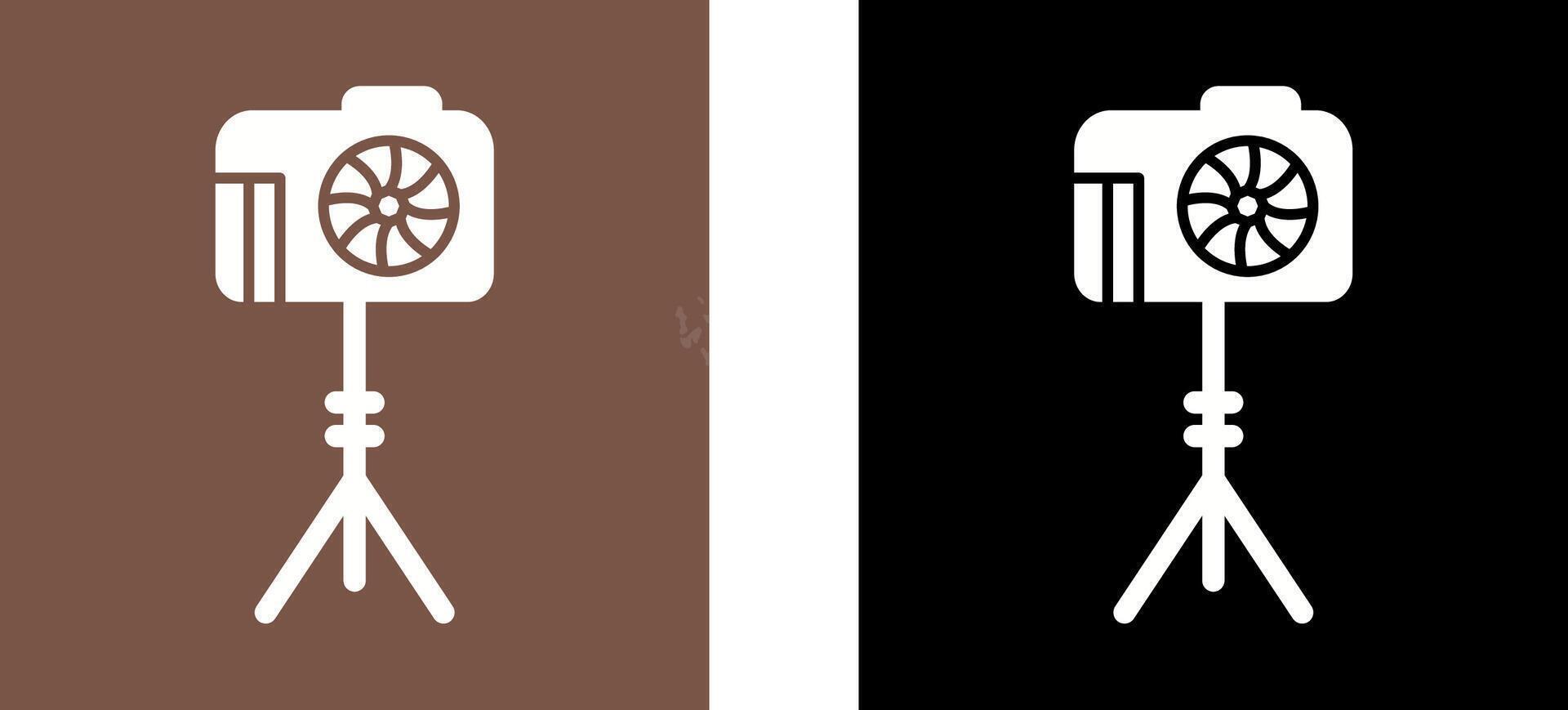 Unique Camera Stand Icon Design vector