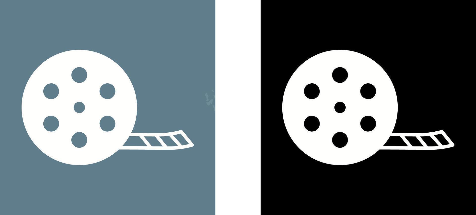 Unique Film Reel Icon Design vector