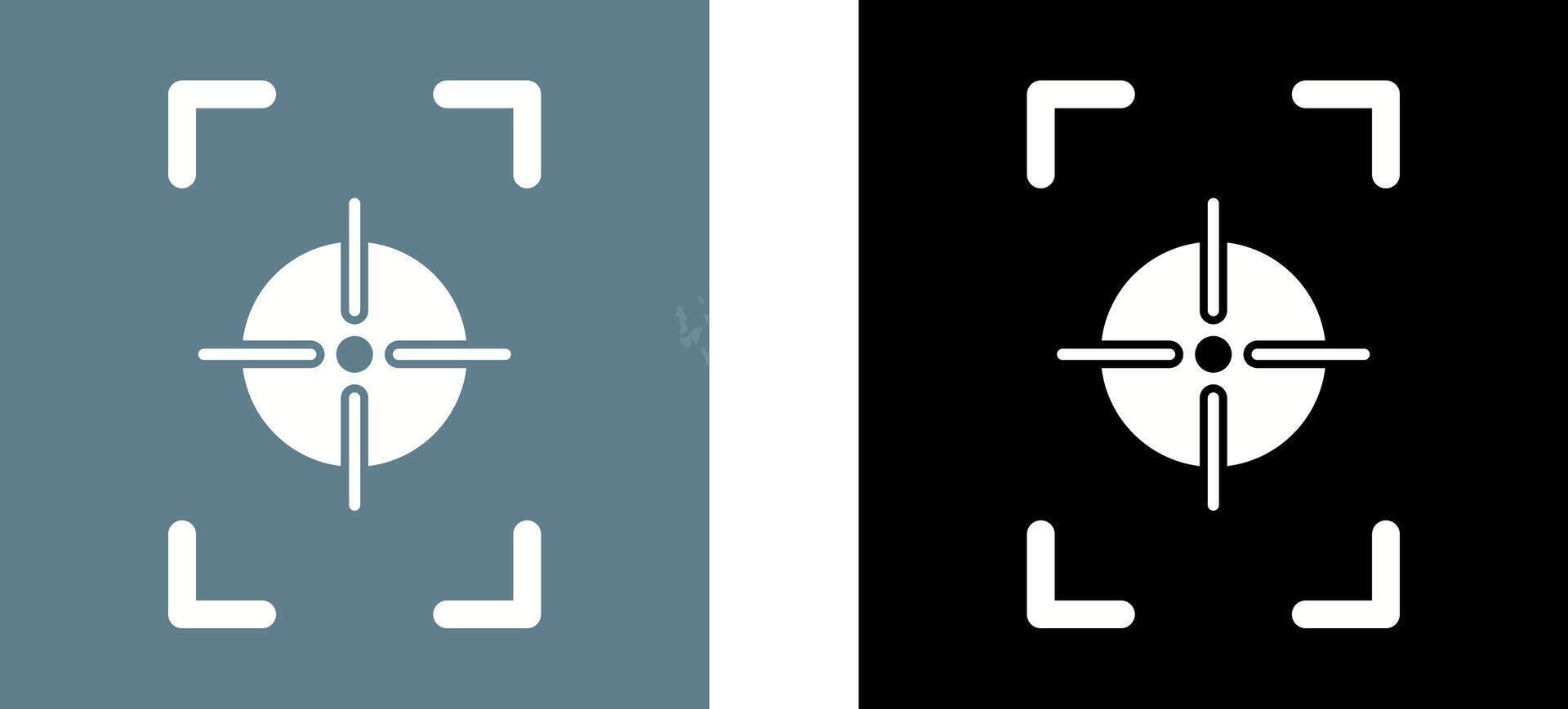 Unique Focus Vertical Icon Design vector