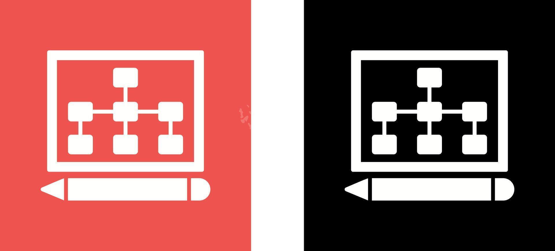 Draw Hierarchy Icon Design vector