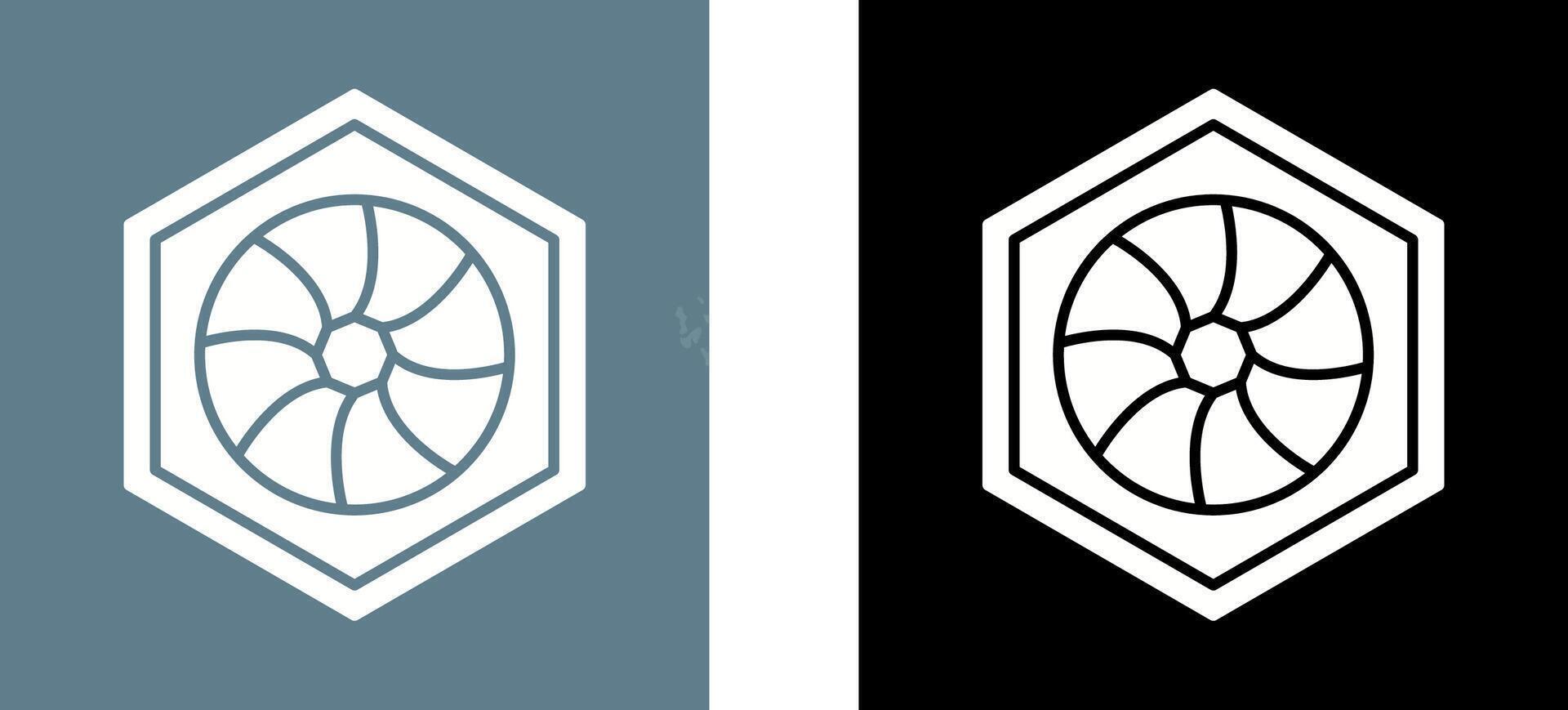 Unique Hexagonal Diaphram Icon Design vector