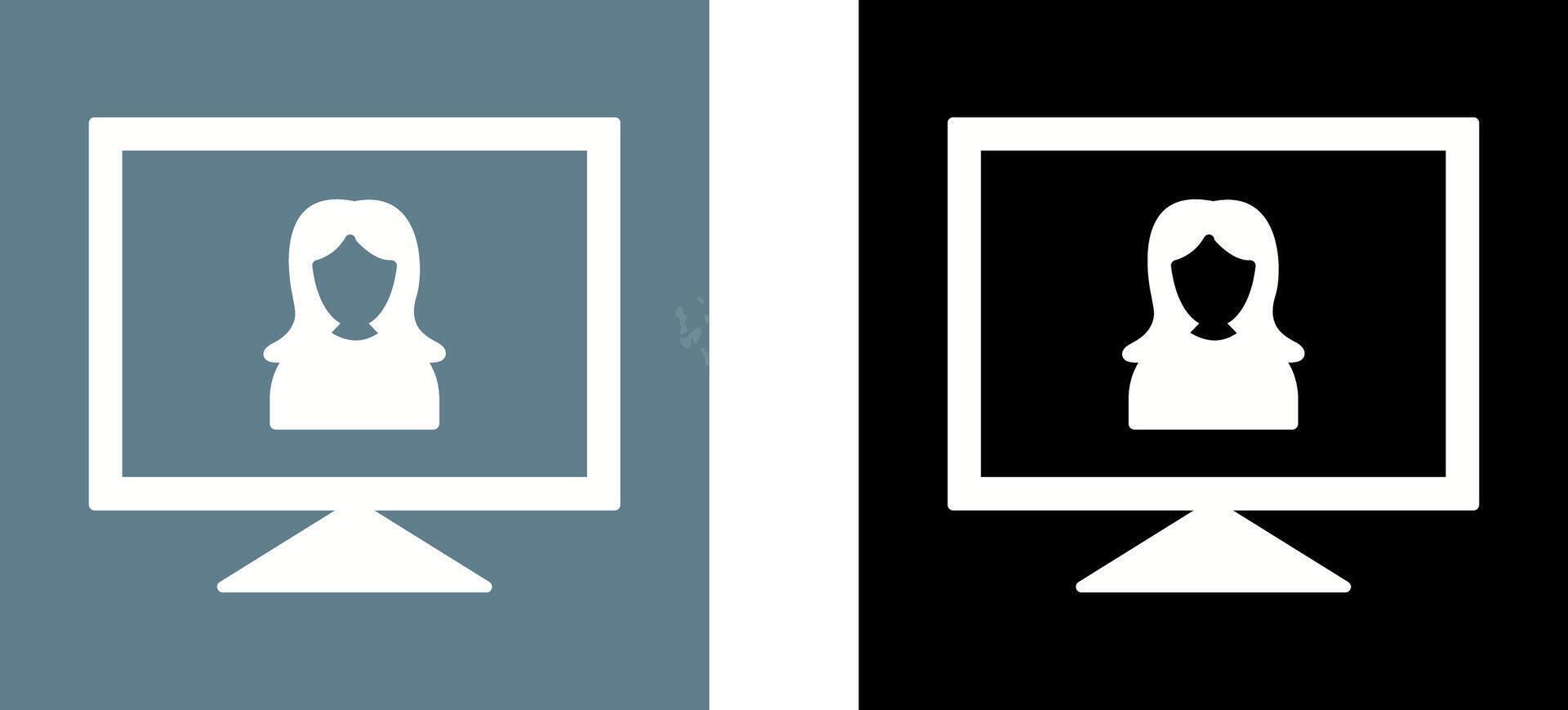 Female Visitor Icon Design vector