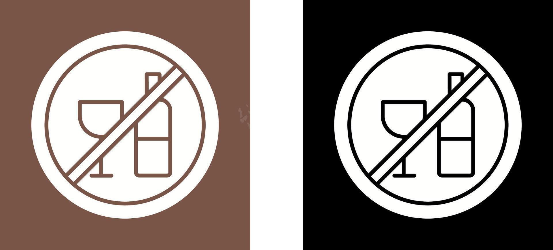 No Drinking Icon Design vector