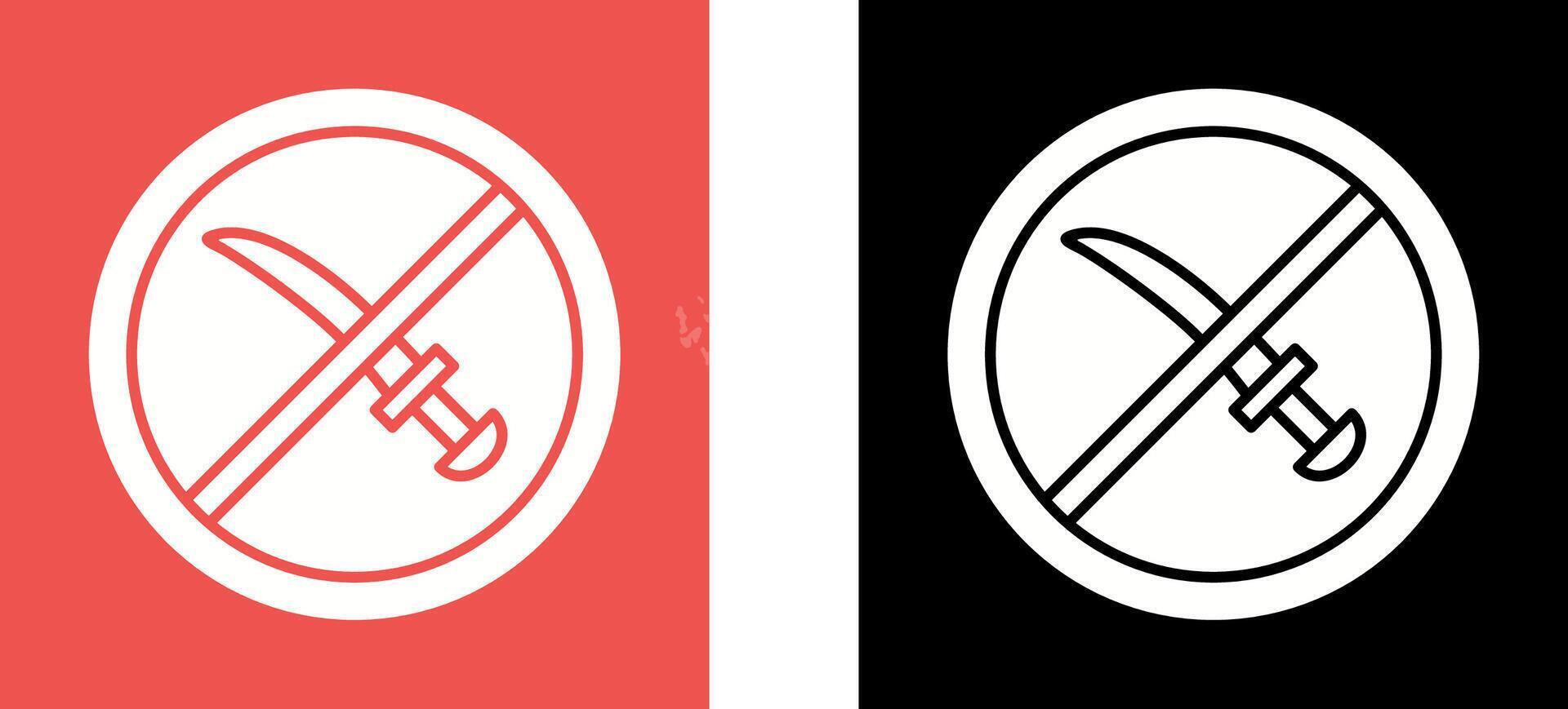 No Weapons Icon Design vector
