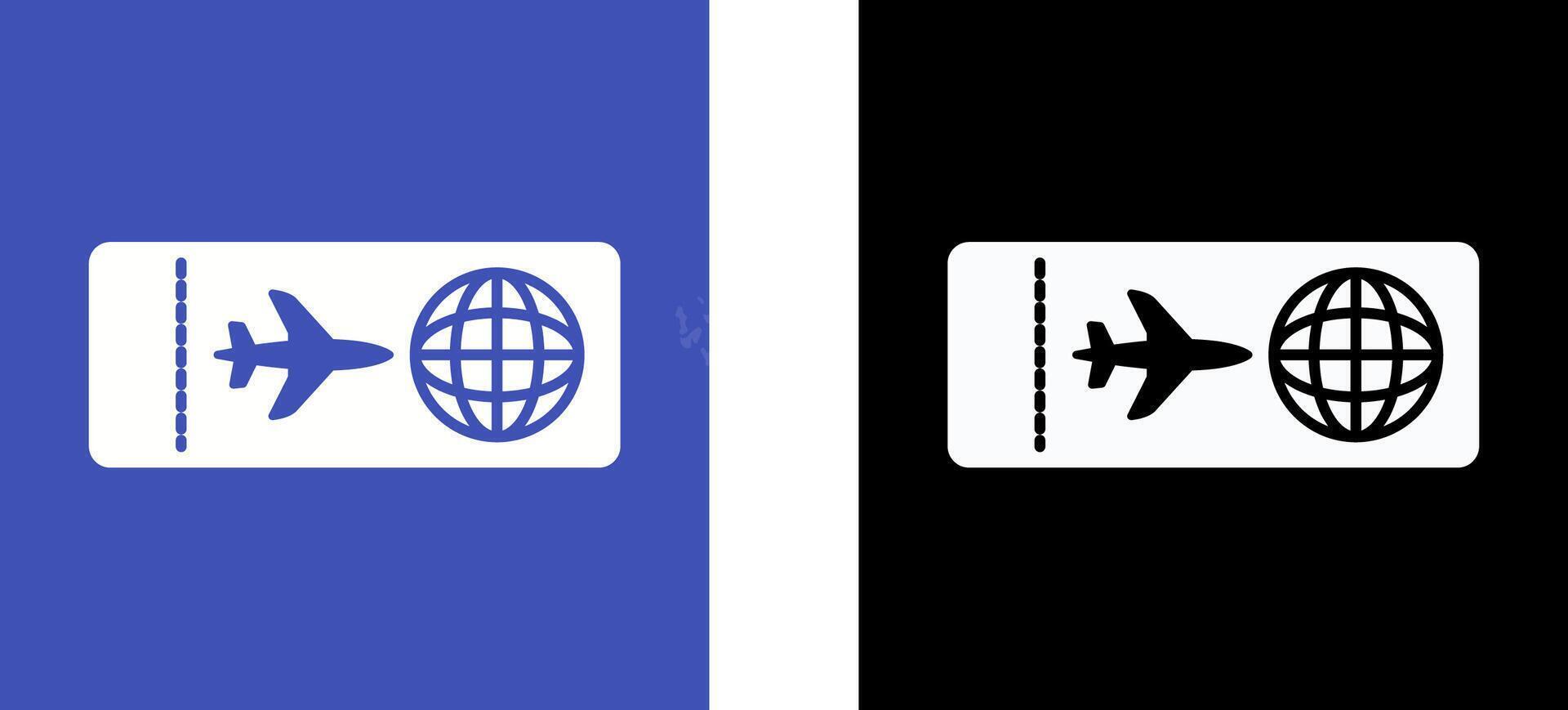 Plane Tickets Icon Design vector
