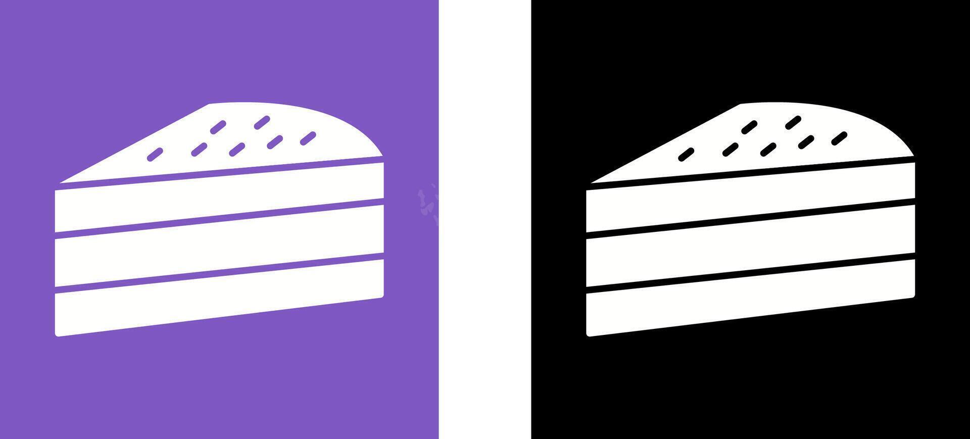 Cake Slice Icon Design vector