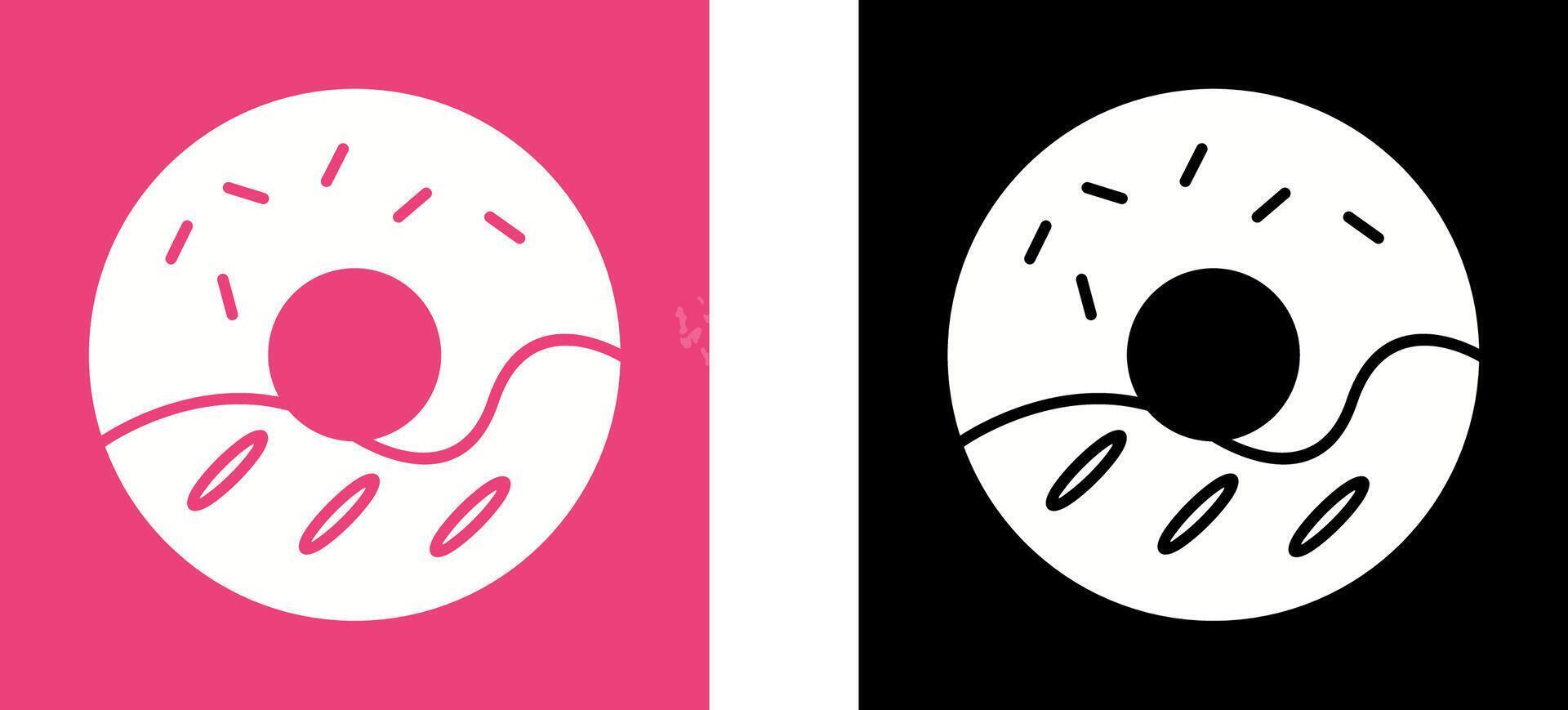 Cream Doughnut Icon Design vector