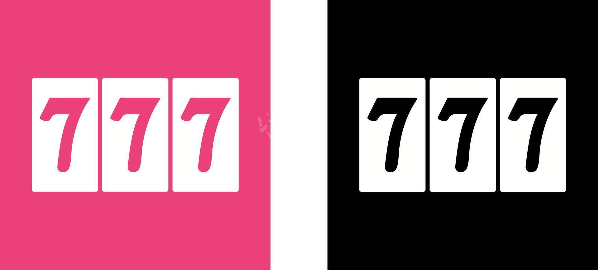Triple Sevens Icon Design vector