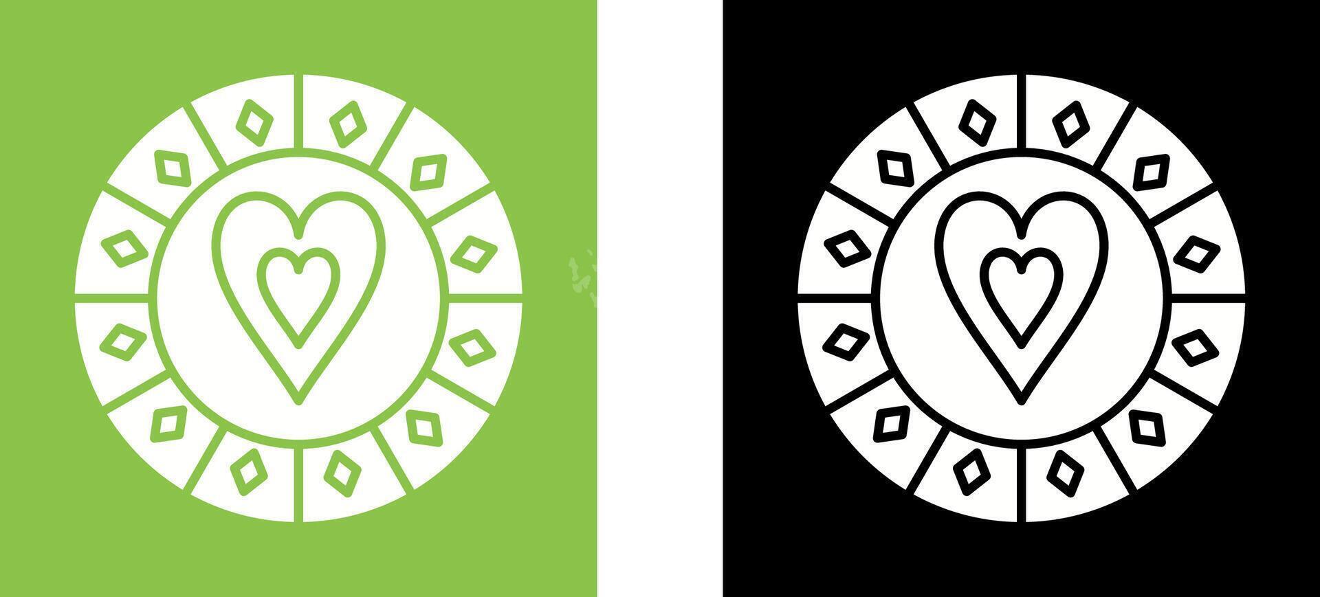 Heart Chip Icon Design vector