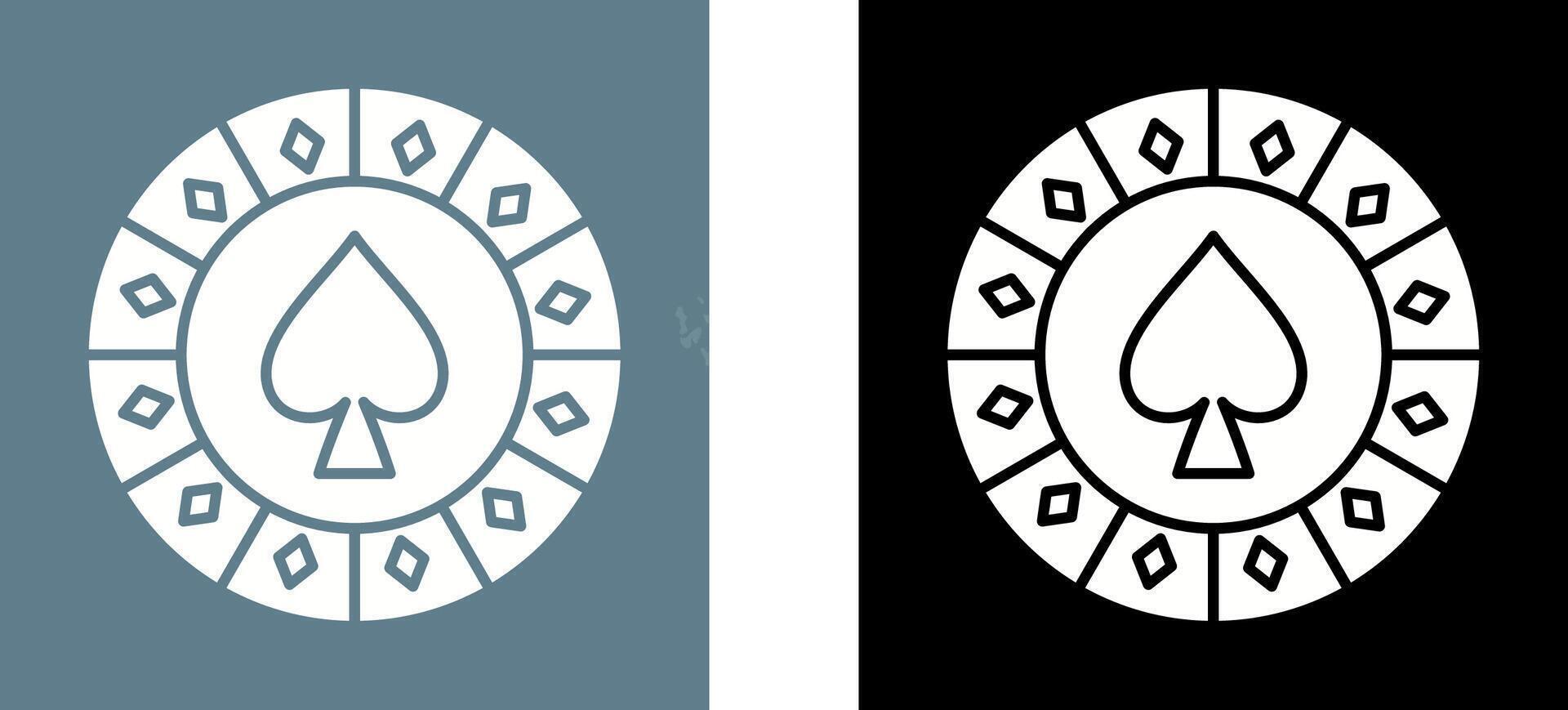 Spade Chip Icon Design vector