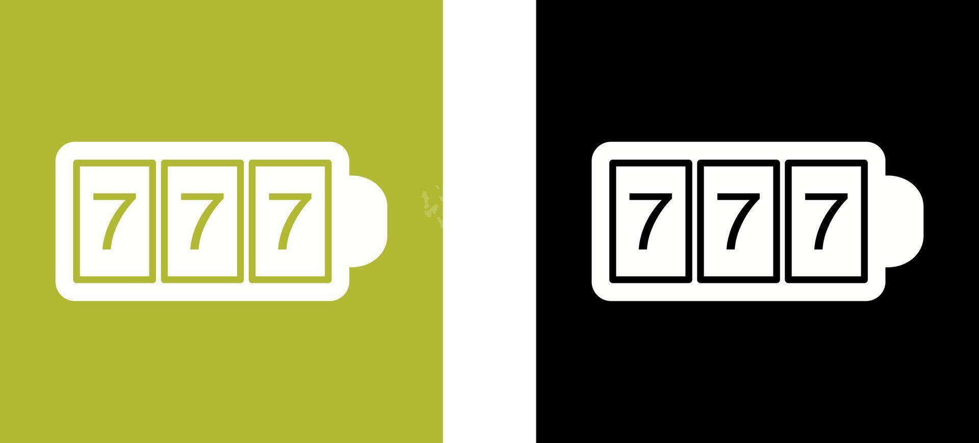 Slot Machine with Sevens Icon Design vector