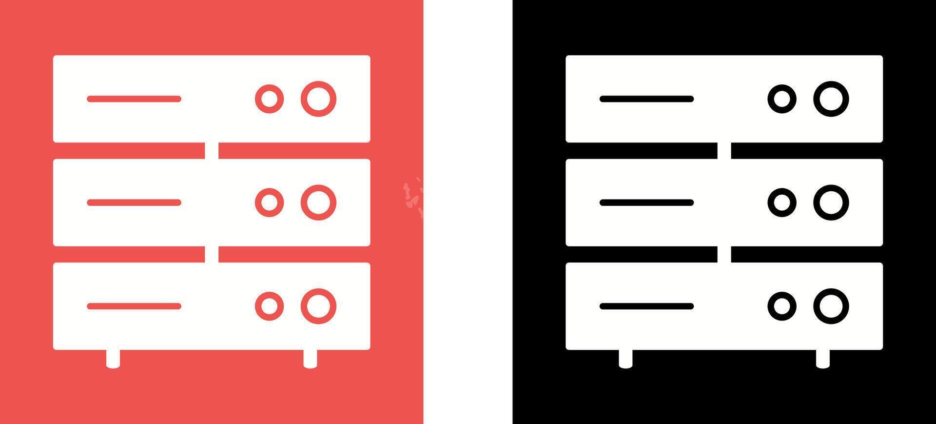 Unique Server Network Icon Design vector
