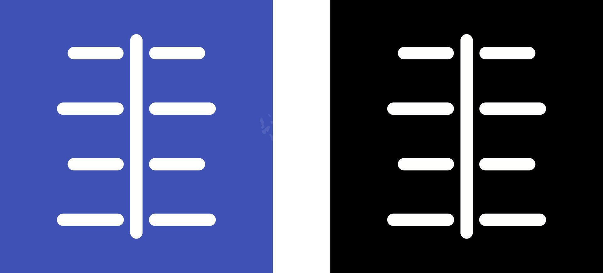 Unique Center Align Icon Design vector