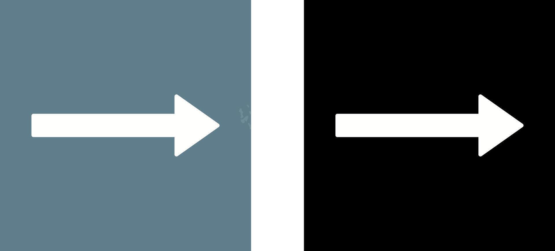 Unique Right Arrow Icon Design vector