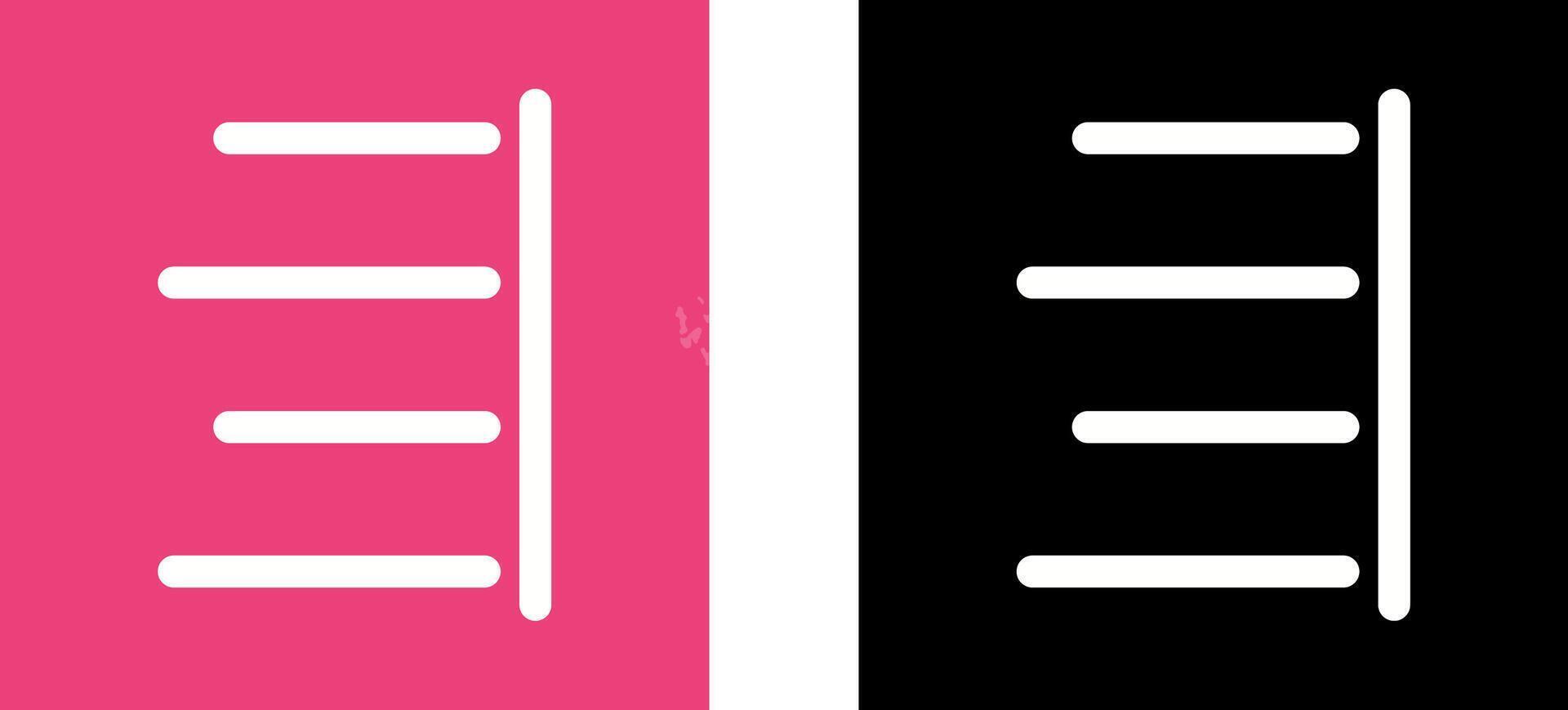 Unique Right Align Icon Design vector