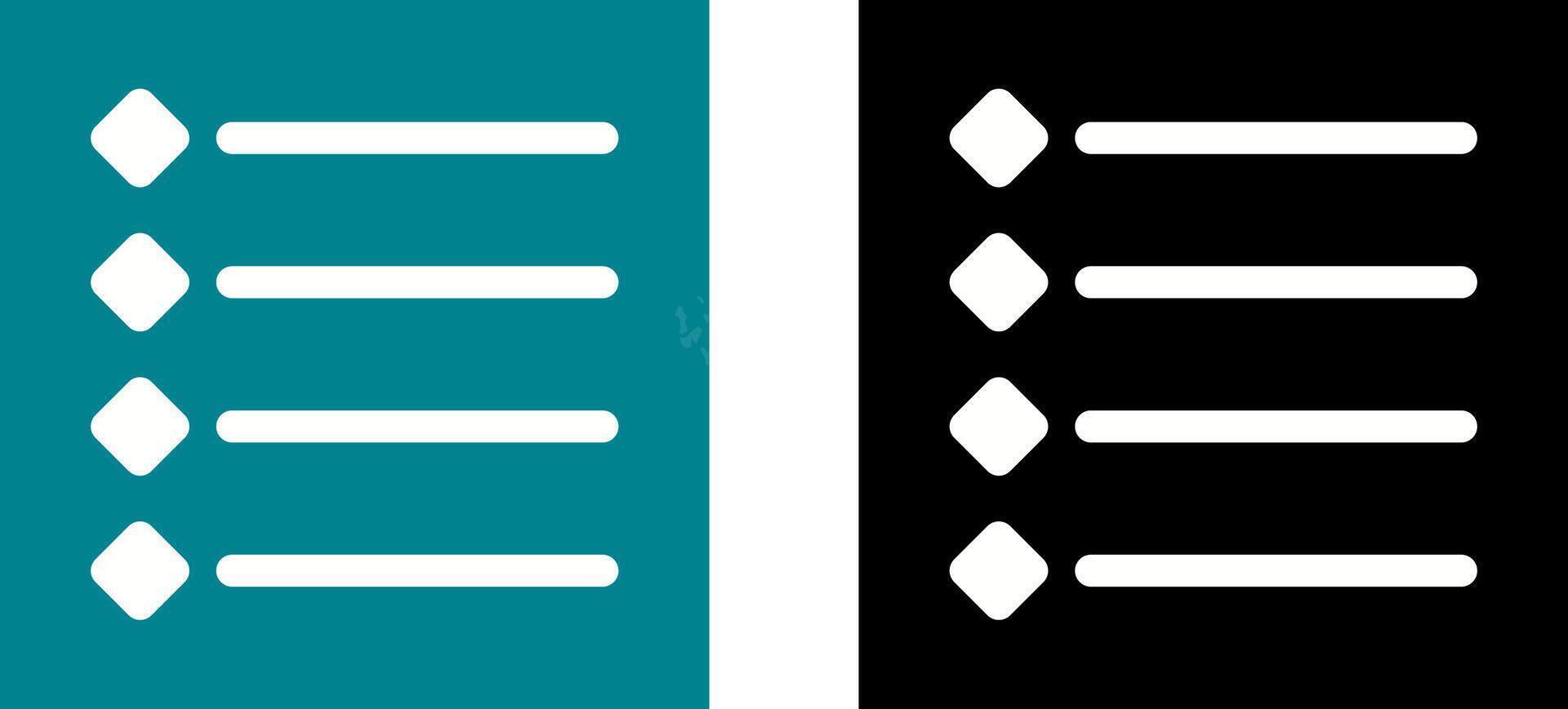 Unique Bulleted list Icon Design vector