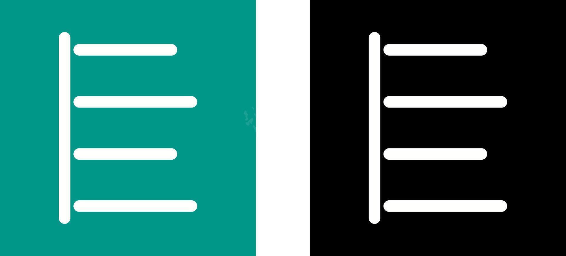 Unique Left Align Icon Design vector