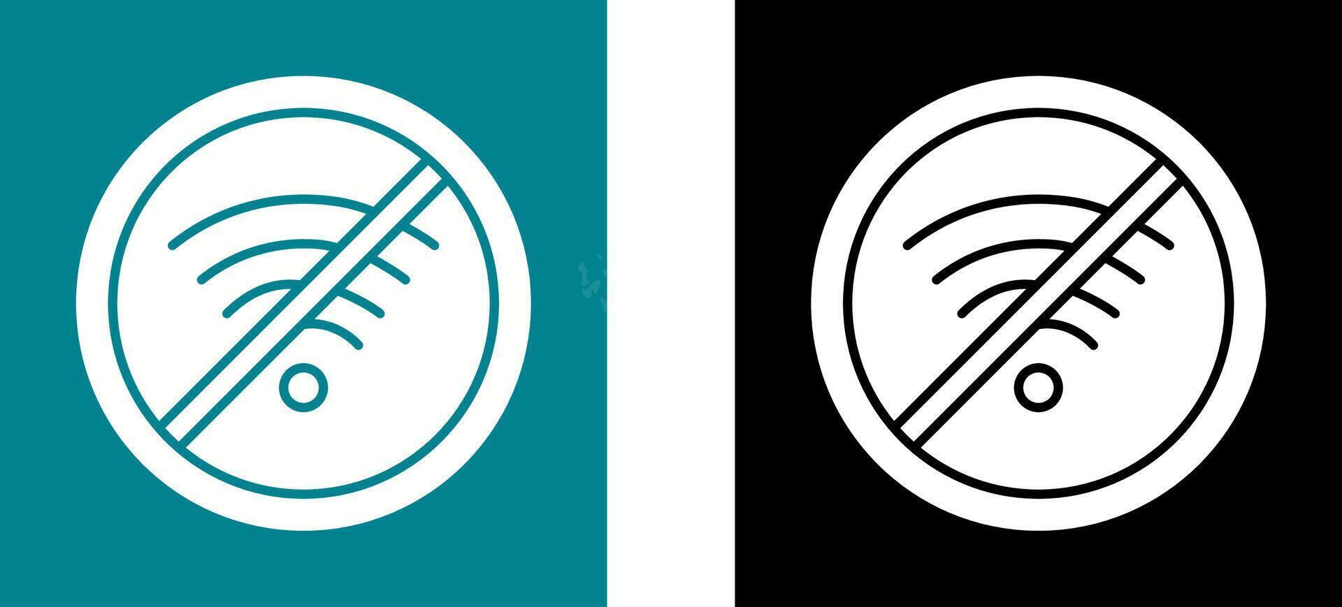 No Wifi Icon Design vector