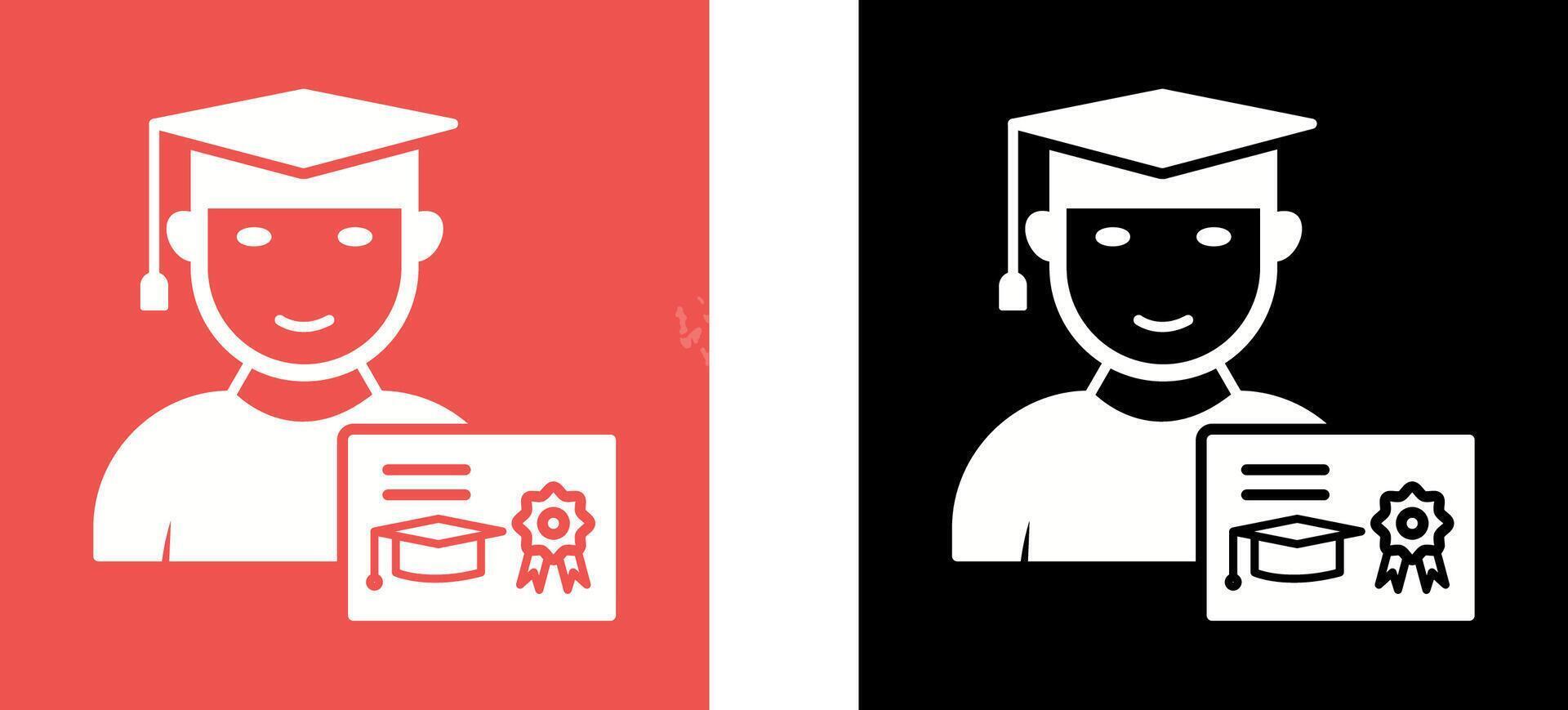 Unique Receiving Degree Icon Design vector