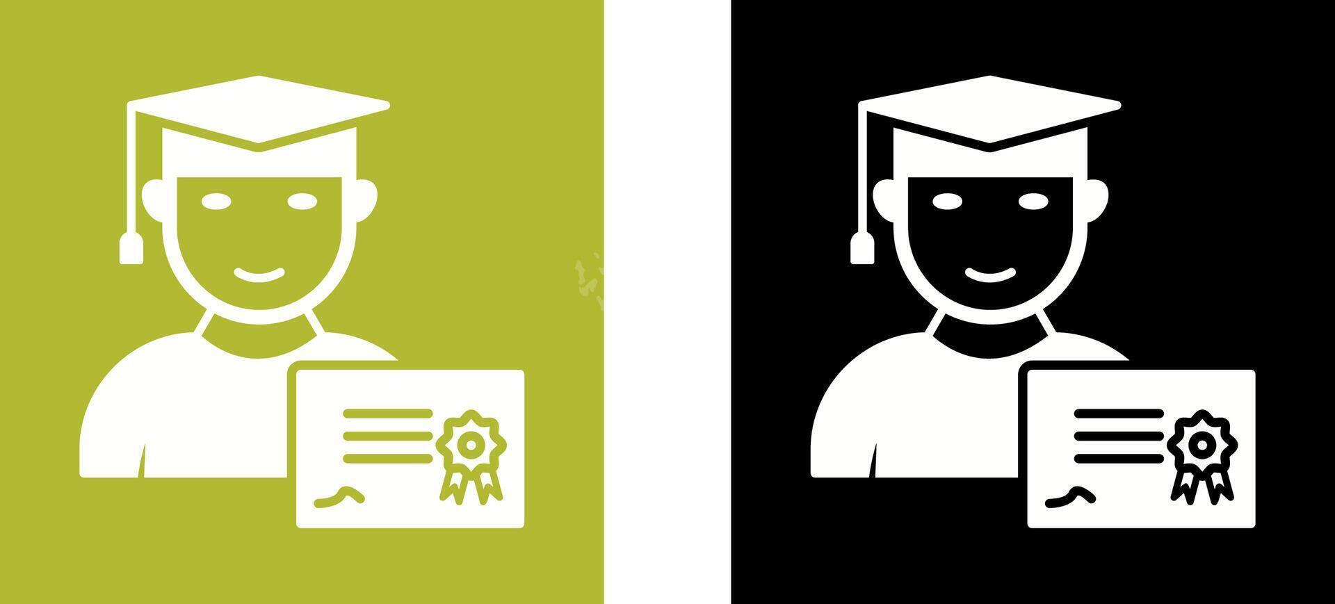 Unique Receiving Diploma Icon Design vector