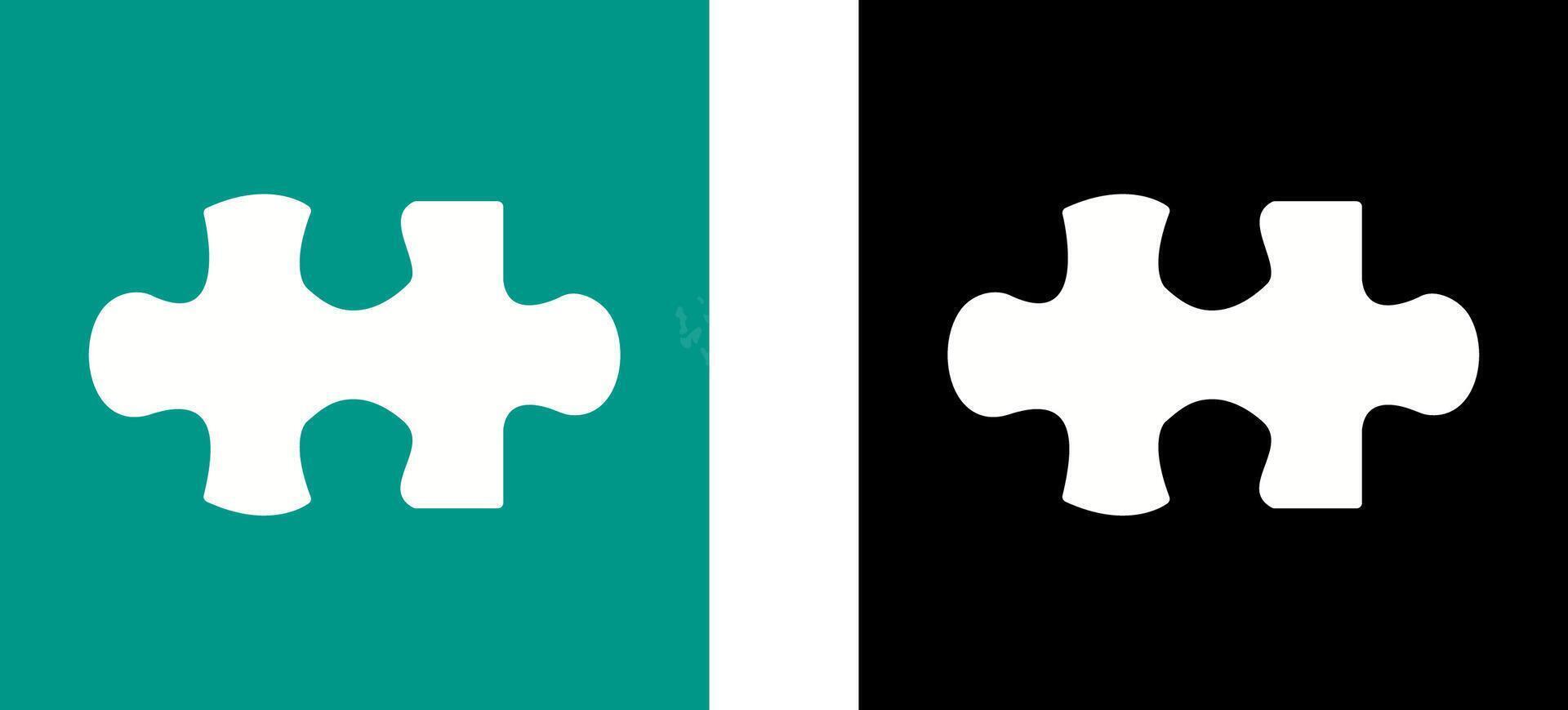 Unique Puzzle Piece Icon Design vector