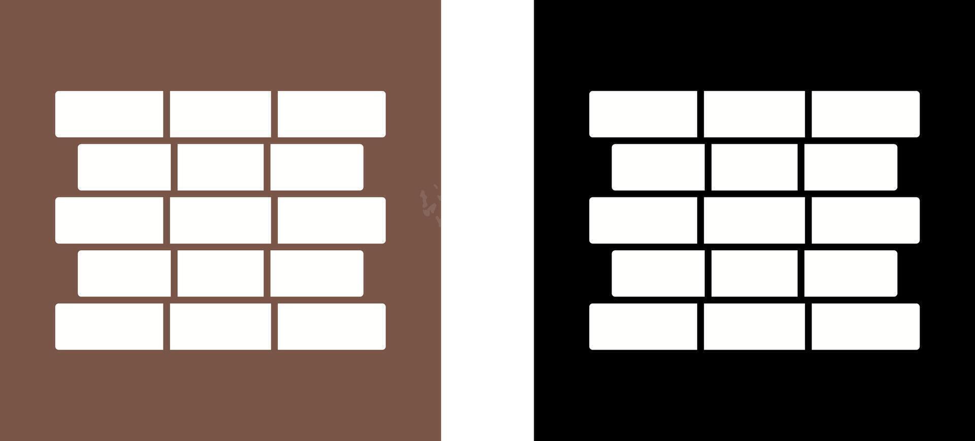 Unique Bricks Icon Design vector
