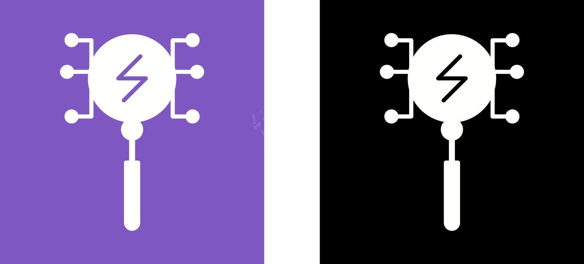 Unique Intelligent Search Icon Design vector