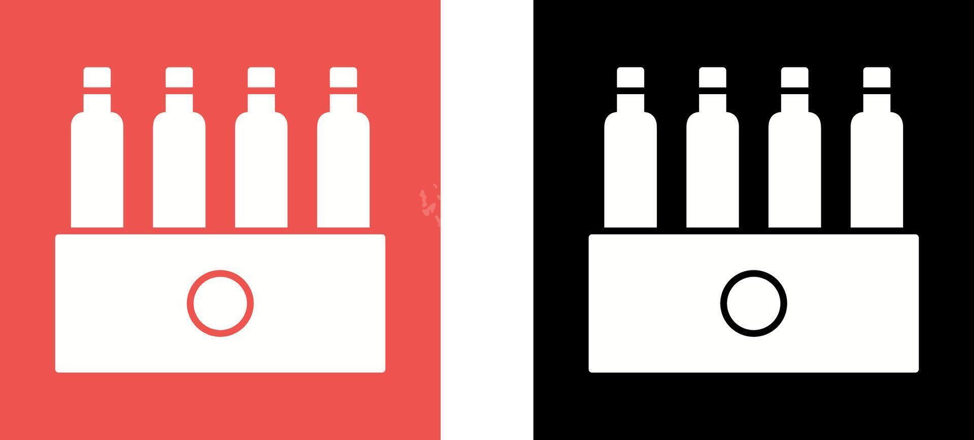 Unique Pack of Beers Icon Design vector