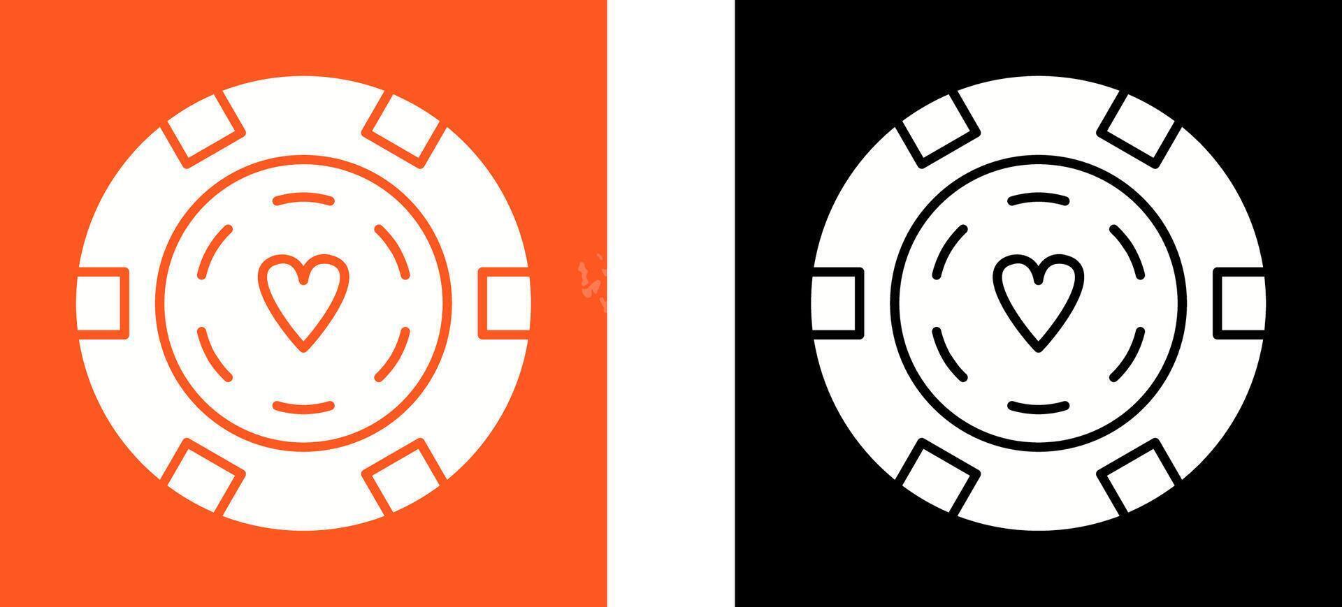 Unique Poker Chips Icon Design vector