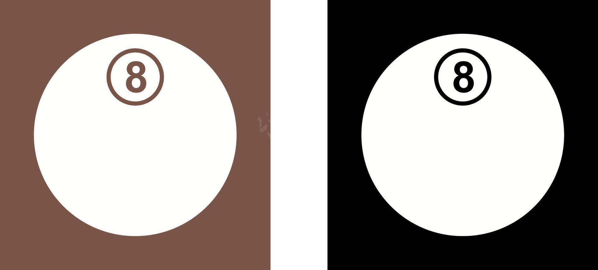 Unique Eight Ball Icon Design vector