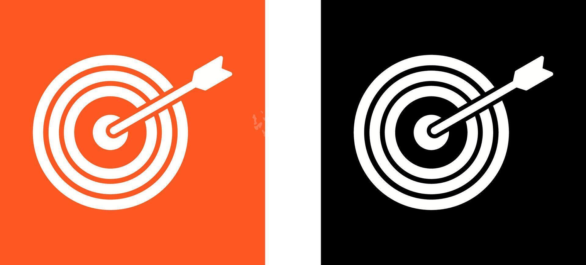 Unique Dartboard Icon Design vector
