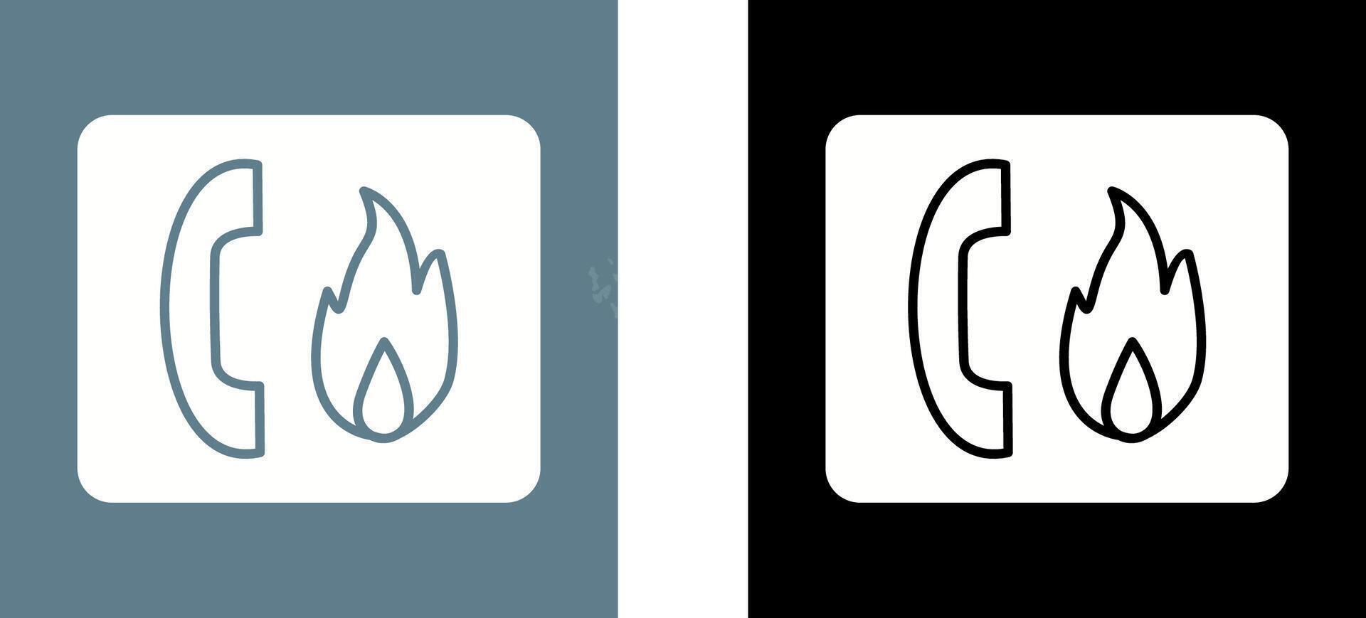 Unique Fire Emergency Icon Design vector