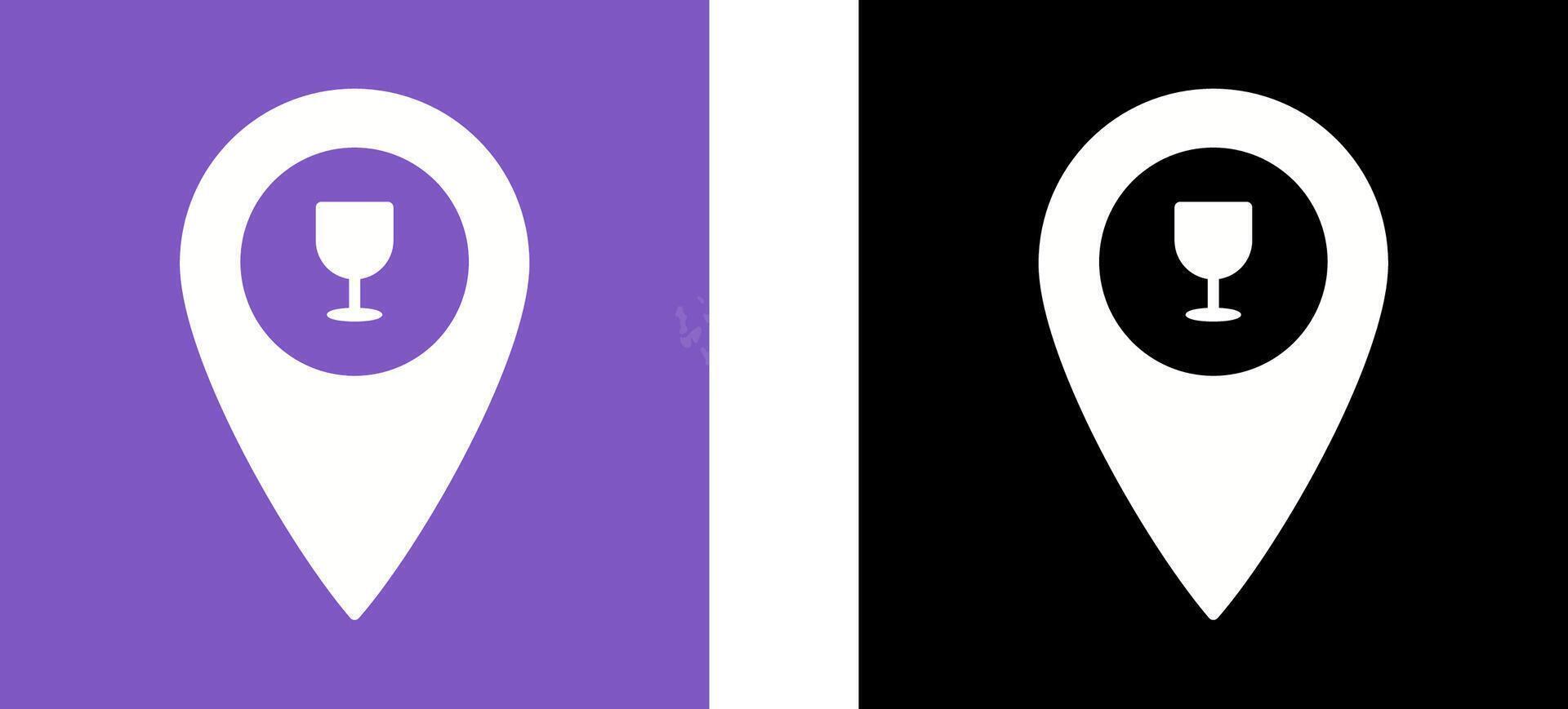 Unique Bar Location Icon Design vector