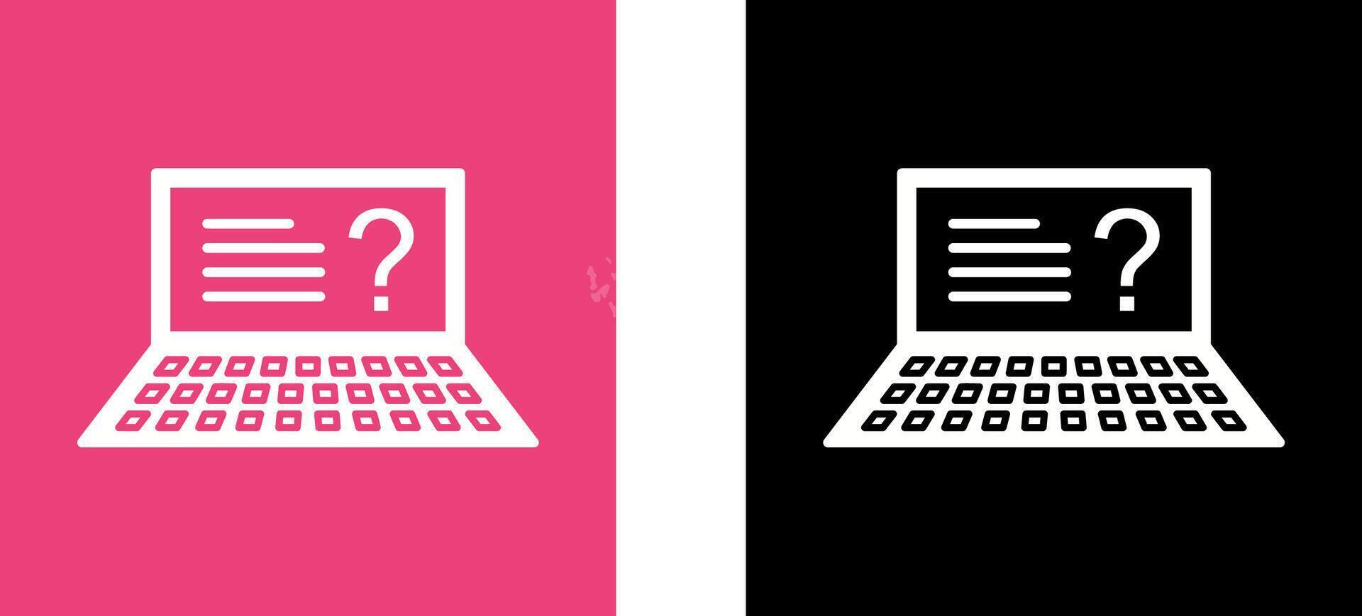 Unique Online Exam Icon Design vector