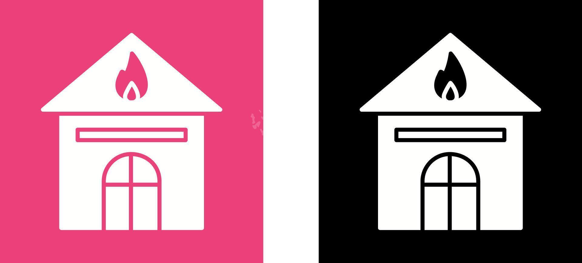 Unique Fire Brigade Icon Design vector