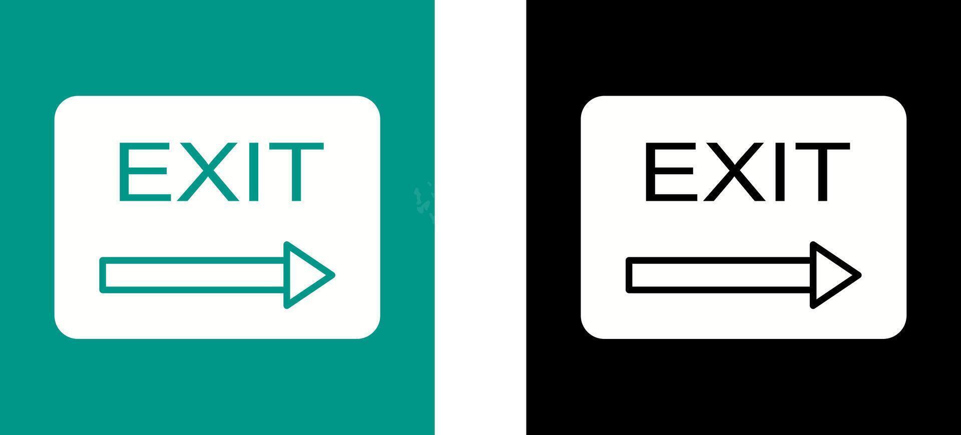 Unique Exit Icon Design vector