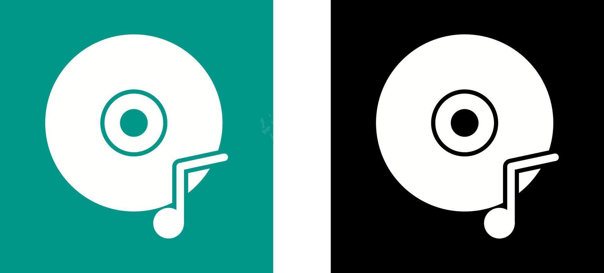Music CD Icon Design vector