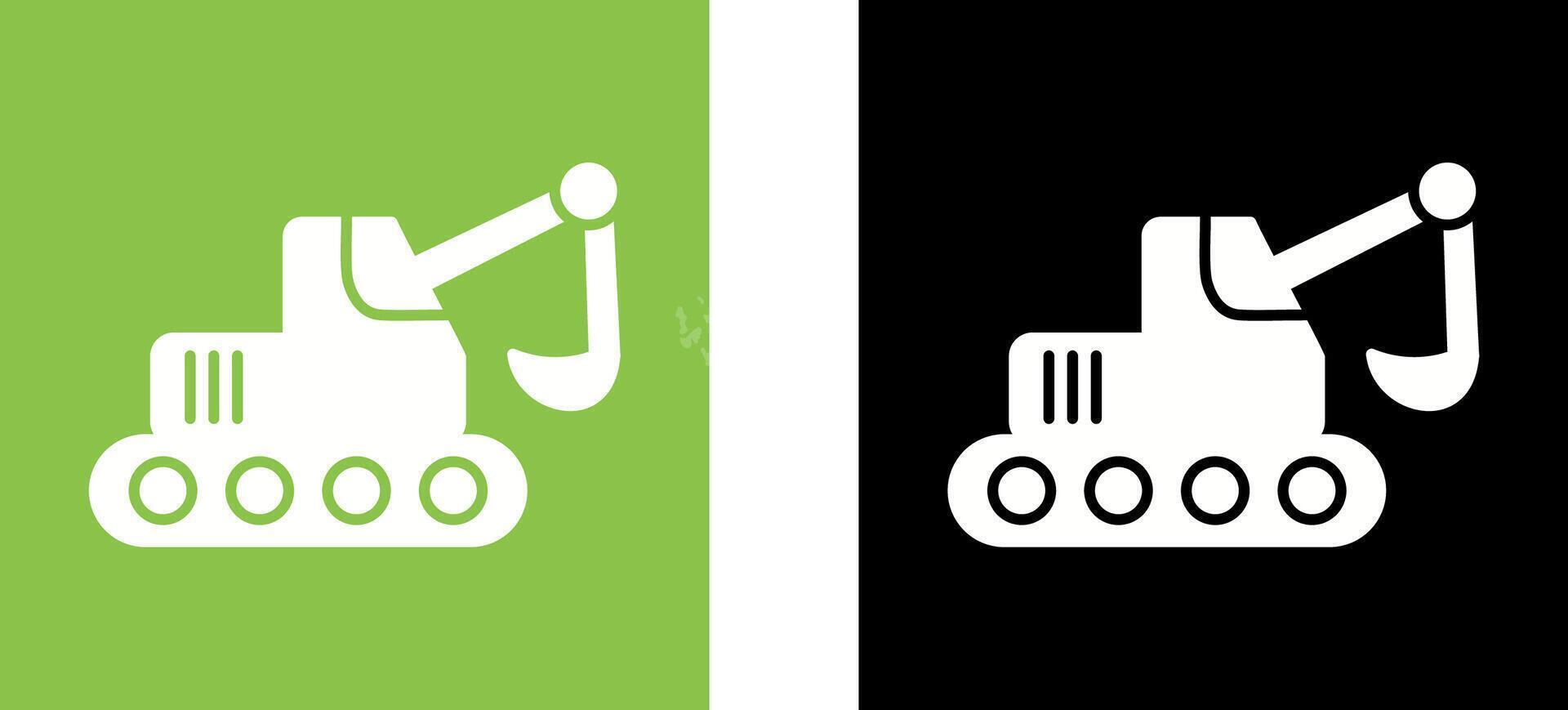 Escavator Icon Design vector